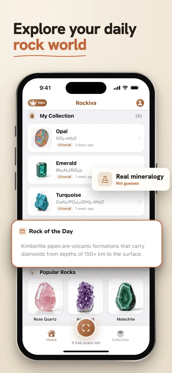 Rockiva discover screen with rock categories