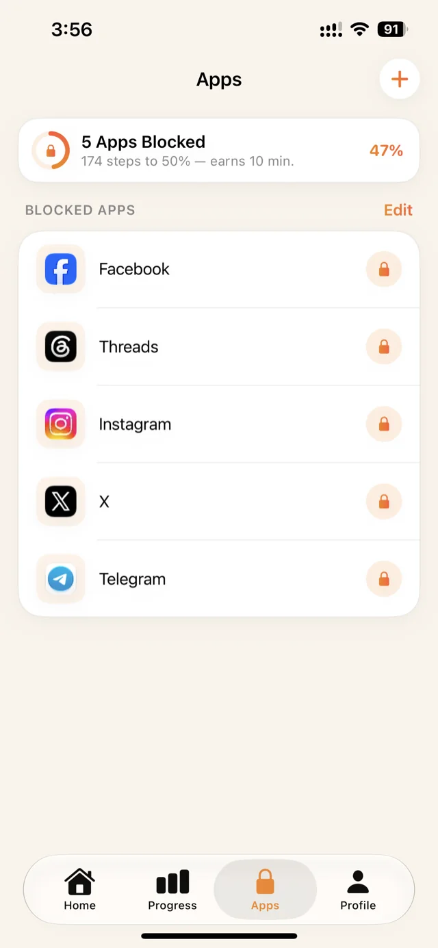 WalkFirst Apps Screen